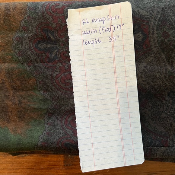 Vintage Ralph Lauren Equestrian Wool Wrap Midi Skirt - Picture 6 of 6